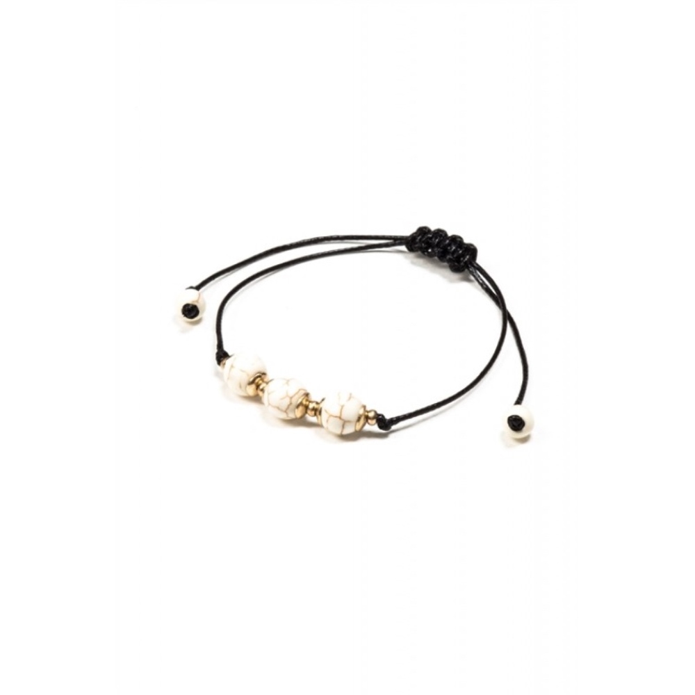 ADJUSTABLE CORD MARBLE STONE BRACELET SET